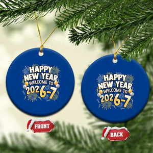 Funny 67 New Year Ceramic Ornament Happy New Year Welcome To 2026 7 TS11 1pc Blue Print Your Wear