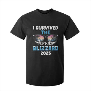 Funny I Survived The Florida Blizzarad T Shirt For Kid Snow Sunglasses TS11 Black Print Your Wear