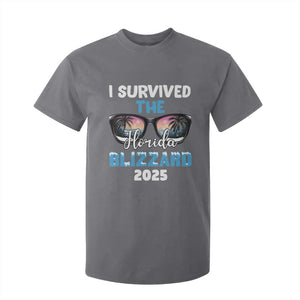 Funny I Survived The Florida Blizzarad T Shirt For Kid Snow Sunglasses TS11 Charcoal Print Your Wear