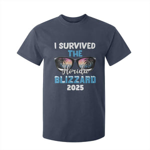 Funny I Survived The Florida Blizzarad T Shirt For Kid Snow Sunglasses TS11 Navy Print Your Wear