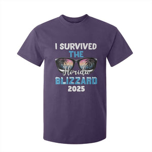 Funny I Survived The Florida Blizzarad T Shirt For Kid Snow Sunglasses TS11 Purple Print Your Wear