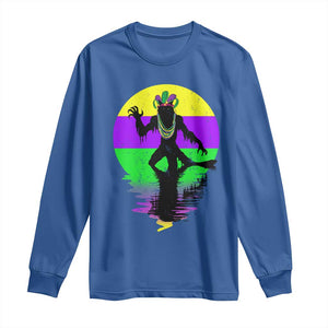 Funny Mardi Gras Rougarou Long Sleeve Shirt Beads Carnival Cryptids Of Louisiana TS11 Royal Blue Print Your Wear