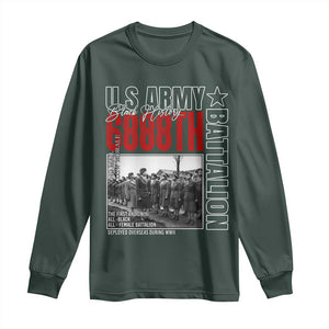 6888th Battalion Long Sleeve Shirt The First And Only All Black Female Battalion Black History Month TS11 Dark Forest Green Print Your Wear