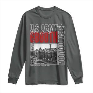 6888th Battalion Long Sleeve Shirt The First And Only All Black Female Battalion Black History Month TS11 Dark Heather Print Your Wear