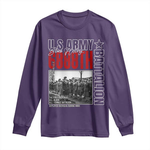 6888th Battalion Long Sleeve Shirt The First And Only All Black Female Battalion Black History Month TS11 Purple Print Your Wear