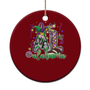 Funny Mardi Gras In Alabama AL Ceramic Ornament Moon Pie Jester Hat TS11 1pc Red Print Your Wear