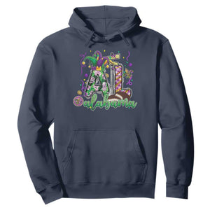 Funny Mardi Gras In Alabama AL Hoodie Moon Pie Jester Hat TS11 Navy Print Your Wear