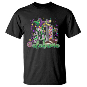 Funny Mardi Gras In Alabama T Shirt - Moon Pie Jester Hat AL Carnival Humor Tee TS11 Black Print Your Wear