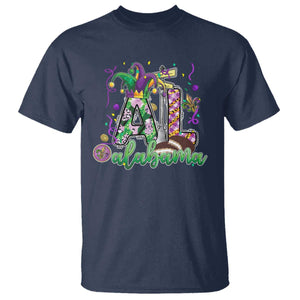 Funny Mardi Gras In Alabama T Shirt - Moon Pie Jester Hat AL Carnival Humor Tee TS11 Navy Print Your Wear