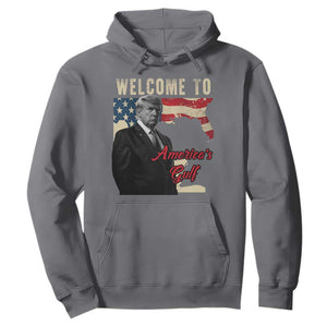 Funny Trump Welcome To America's Gulf Hoodie Vintage American Flag TS11 Charcoal Print Your Wear