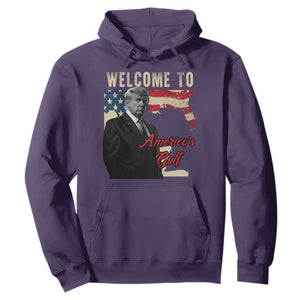 Funny Trump Welcome To America's Gulf Hoodie Vintage American Flag TS11 Purple Print Your Wear