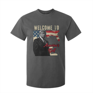 Funny Trump Welcome To America's Gulf T Shirt For Kid Vintage American Flag TS11 Dark Heather Print Your Wear