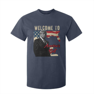 Funny Trump Welcome To America's Gulf T Shirt For Kid Vintage American Flag TS11 Navy Print Your Wear