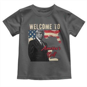 Funny Trump Welcome To America's Gulf Toddler T Shirt Vintage American Flag TS11 Dark Heather Print Your Wear