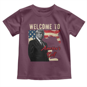 Funny Trump Welcome To America's Gulf Toddler T Shirt Vintage American Flag TS11 Maroon Print Your Wear