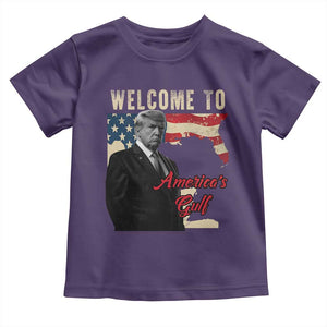 Funny Trump Welcome To America's Gulf Toddler T Shirt Vintage American Flag TS11 Purple Print Your Wear