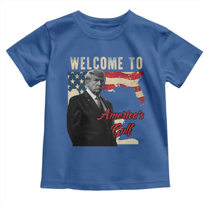 Funny Trump Welcome To America's Gulf Toddler T Shirt Vintage American Flag TS11 Royal Blue Print Your Wear