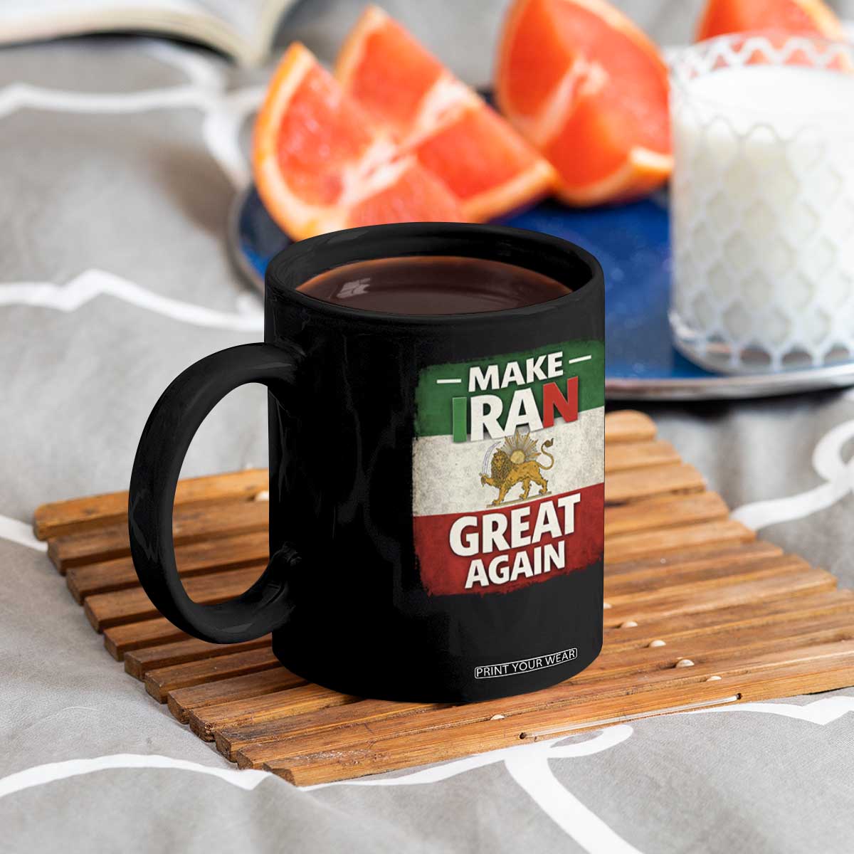 Make Iran Great Again Coffee Mug MIGA Vintage Persian Lion Flag TS11 Print Your Wear