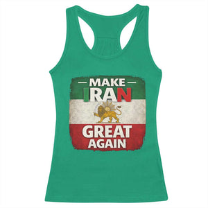 Make Iran Great Again Racerback Tank Top MIGA Vintage Persian Lion Flag TS11 Irish Green Print Your Wear