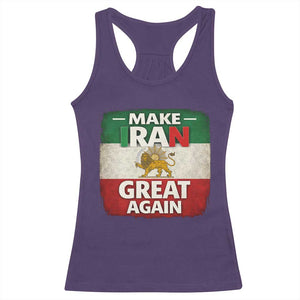 Make Iran Great Again Racerback Tank Top MIGA Vintage Persian Lion Flag TS11 Purple Print Your Wear