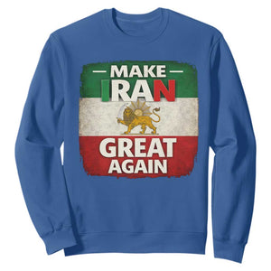 Make Iran Great Again Sweatshirt MIGA Vintage Persian Lion Flag TS11 Royal Blue Print Your Wear