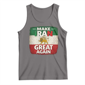 Make Iran Great Again Tank Top MIGA Vintage Persian Lion Flag TS11 Deep Heather Print Your Wear