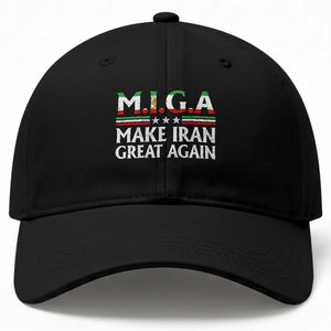 Make Iran Great Again Baseball Cap MIGA Emblem Of Iran Persian Lion Flag TS11 Print Your Wear