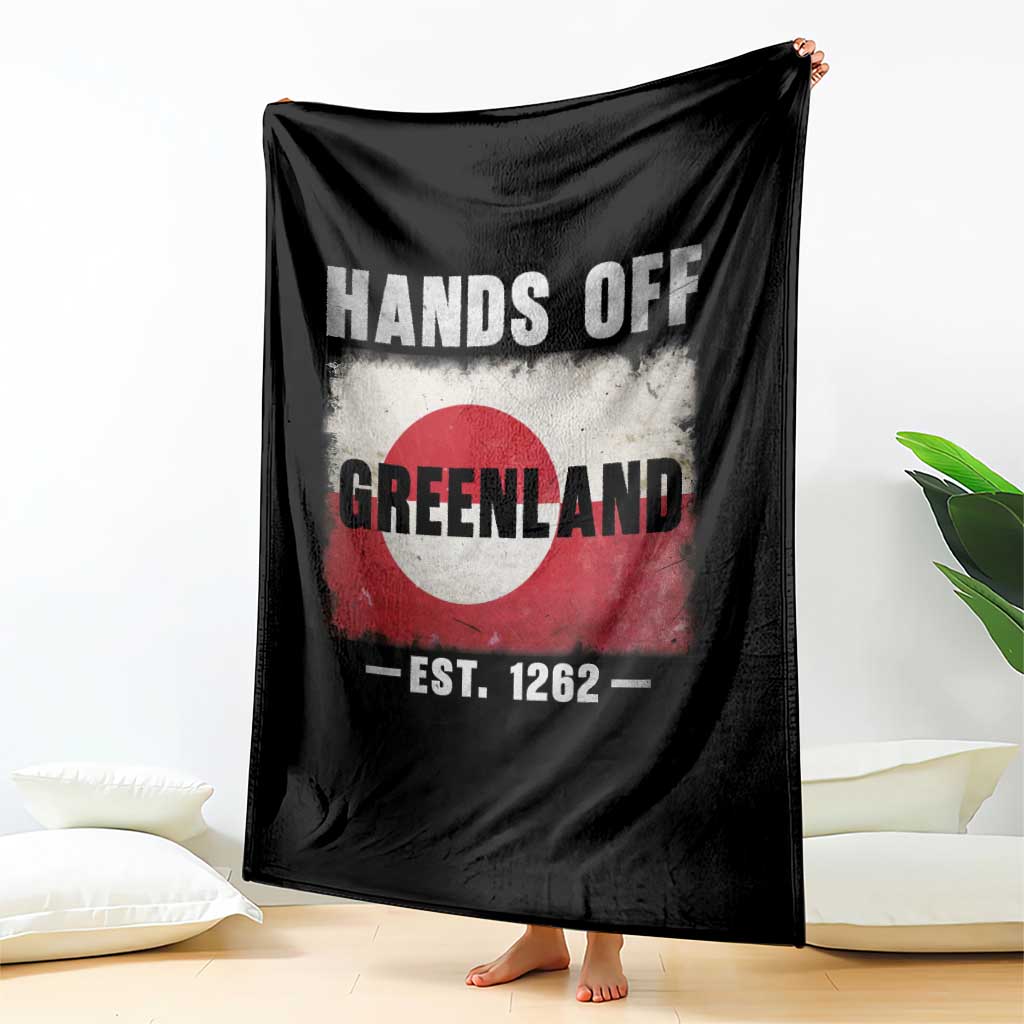 Hands Off Greenland Throw Blanket Greenland EST 1262 Political Protest TS11 Print Your Wear