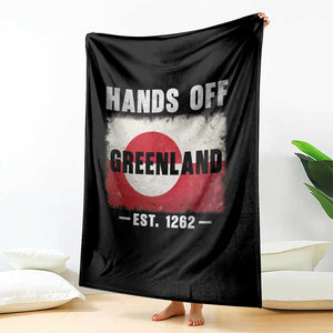 Hands Off Greenland Throw Blanket Greenland EST 1262 Political Protest TS11 Print Your Wear