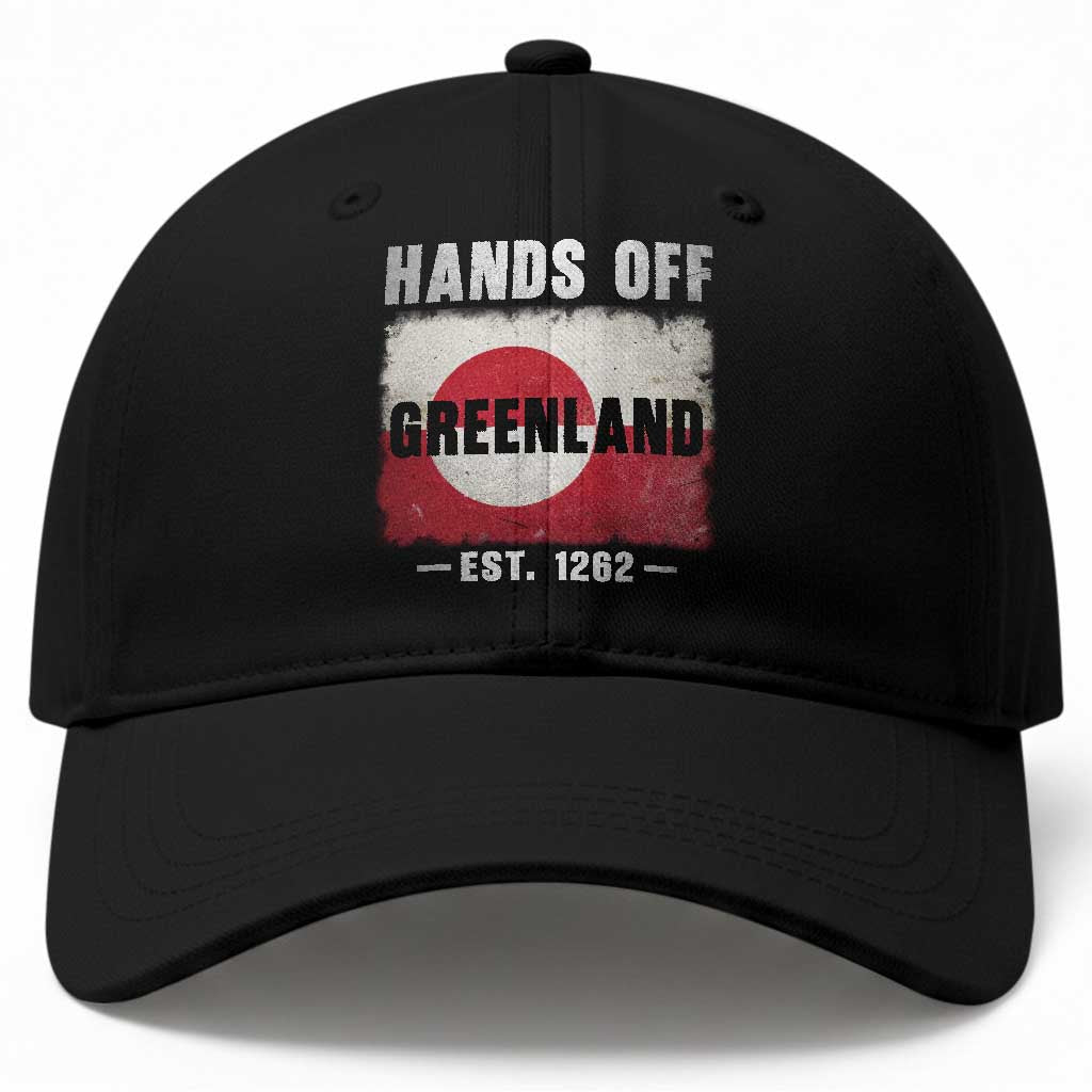 Hands Off Greenland Baseball Cap Greenland EST 1262 Political Protest TS11 Print Your Wear