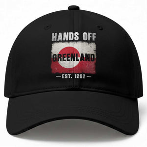 Hands Off Greenland Baseball Cap Greenland EST 1262 Political Protest TS11 Print Your Wear