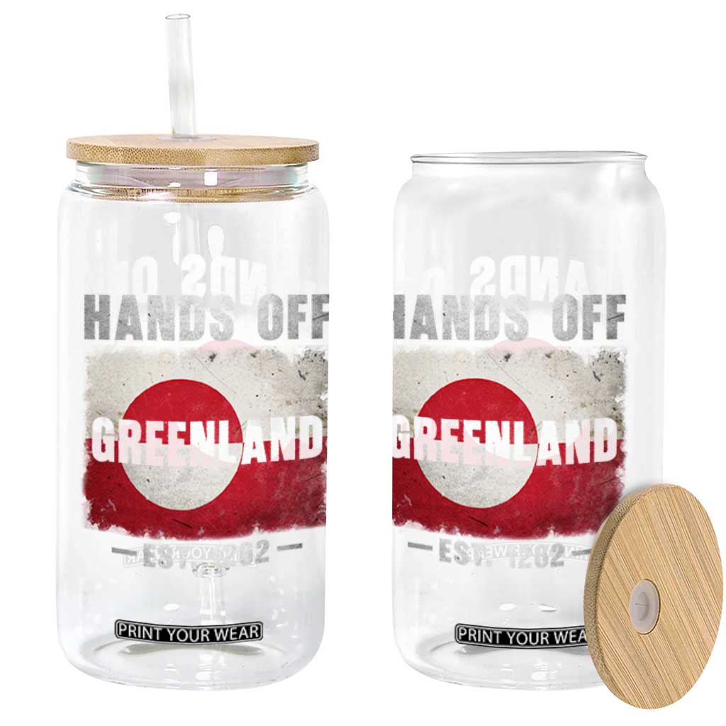 Hands Off Greenland Glass Can Greenland EST 1262 Political Protest TS11 Print Your Wear