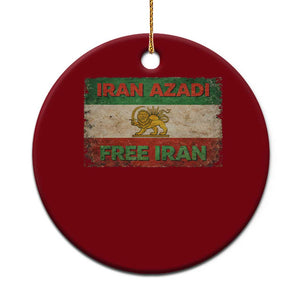 Iran Azadi Lion Sun Sword Flag Free Iran Revolution Ceramic Ornament TS11 1pc Red Print Your Wear