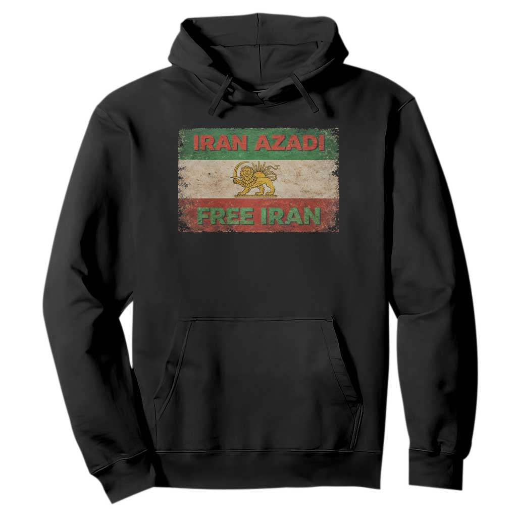 Iran Azadi Lion Sun Sword Flag Free Iran Revolution Hoodie TS11 Black Print Your Wear