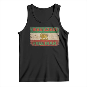 Iran Azadi Lion Sun Sword Flag Free Iran Revolution Tank Top TS11 Black Print Your Wear