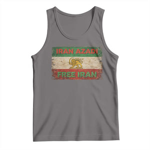 Iran Azadi Lion Sun Sword Flag Free Iran Revolution Tank Top TS11 Deep Heather Print Your Wear