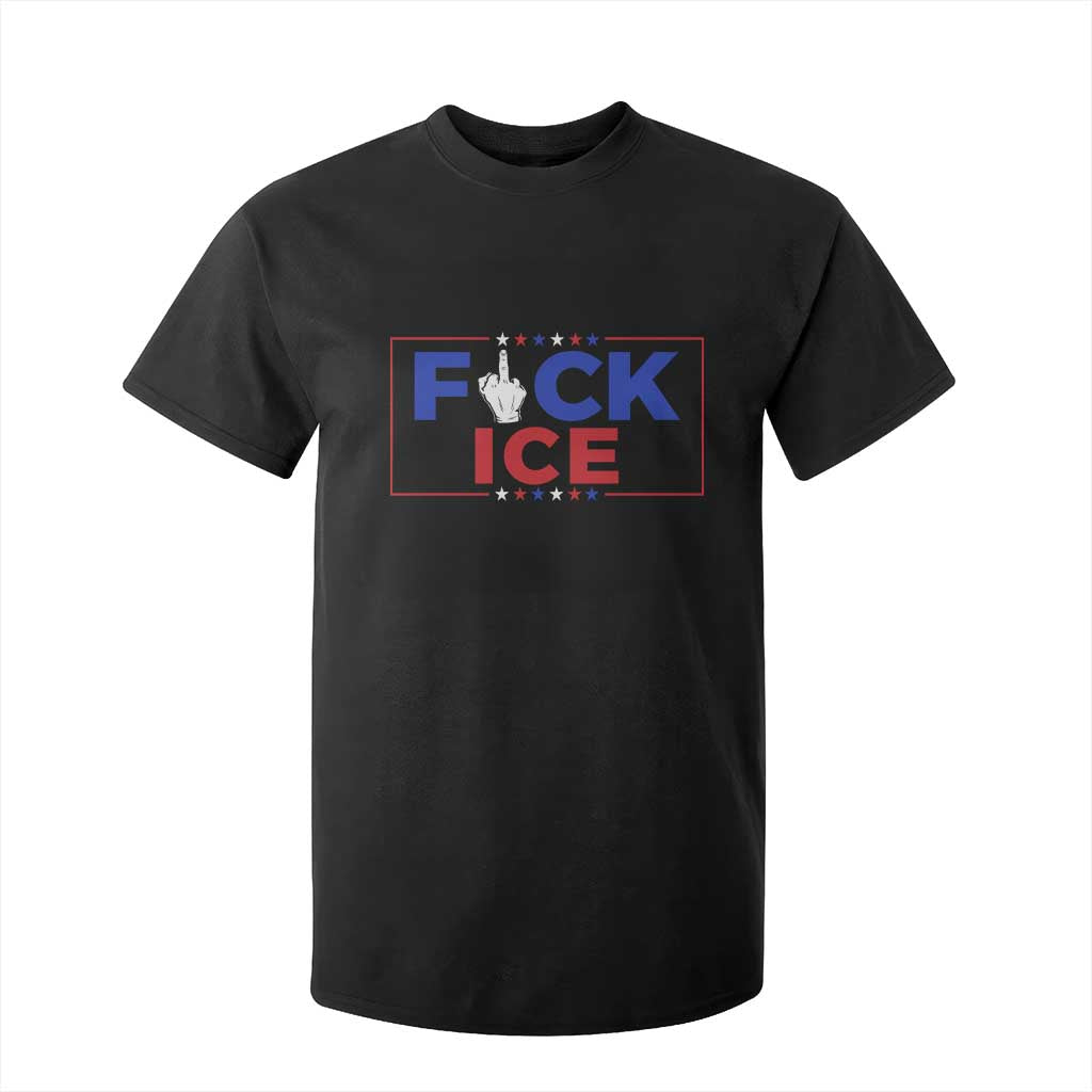 Funny Fck Ice T Shirt For Kid Immigration Activist Anti Deportation Middle Finger Graphic TS11 Black Print Your Wear
