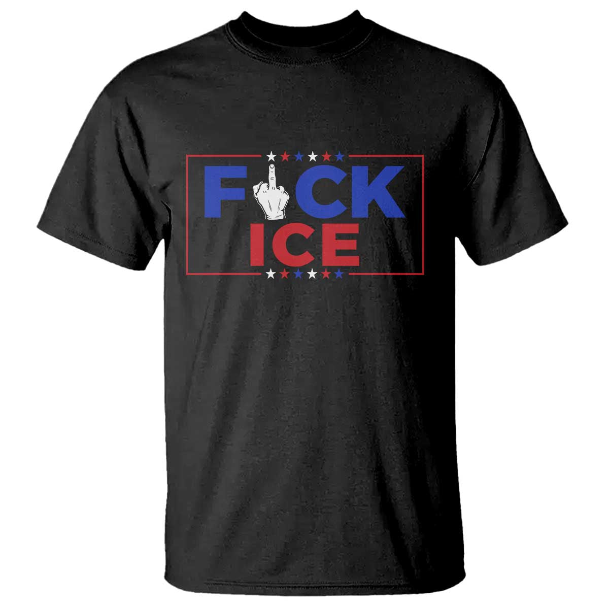 Funny Fck Ice T Shirt Immigration Activist Anti Deportation Middle Finger Graphic TS11 Black Print Your Wear