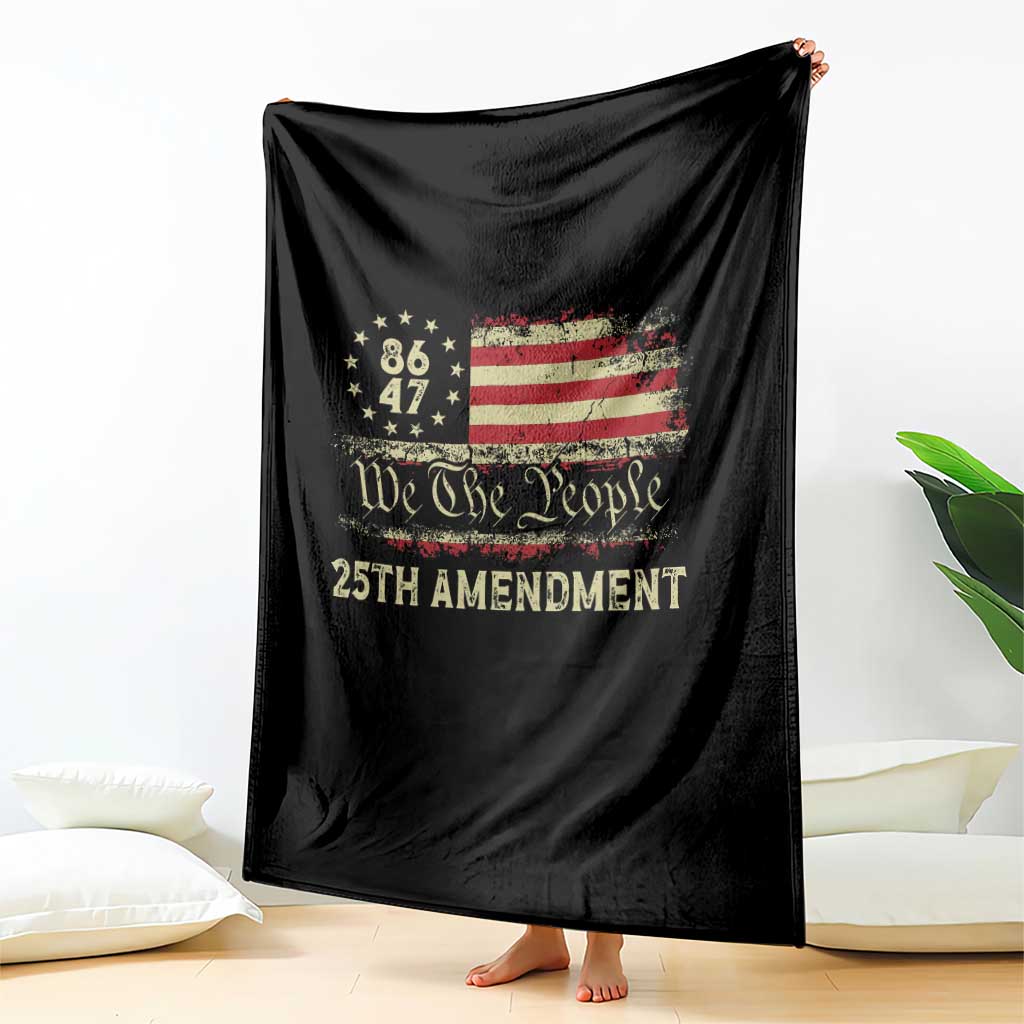 8647 Resist 25th Amendment Throw Blanket Vintage American Flag TS11 Print Your Wear