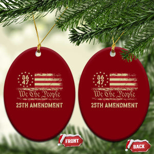 8647 Resist 25th Amendment Ceramic Ornament Vintage American Flag TS11 Print Your Wear