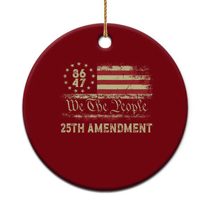 8647 Resist 25th Amendment Ceramic Ornament Vintage American Flag TS11 1pc Red Print Your Wear