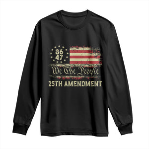 8647 Resist 25th Amendment Long Sleeve Shirt Vintage American Flag TS11 Black Print Your Wear