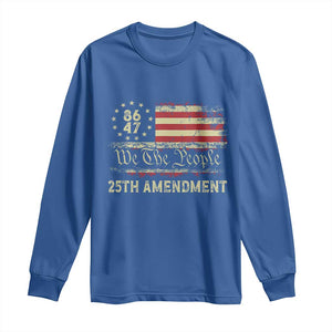 8647 Resist 25th Amendment Long Sleeve Shirt Vintage American Flag TS11 Royal Blue Print Your Wear