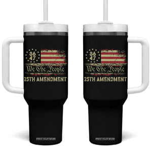 8647 Resist 25th Amendment Tumbler With Handle Vintage American Flag TS11 One Size: 40 oz Black Print Your Wear