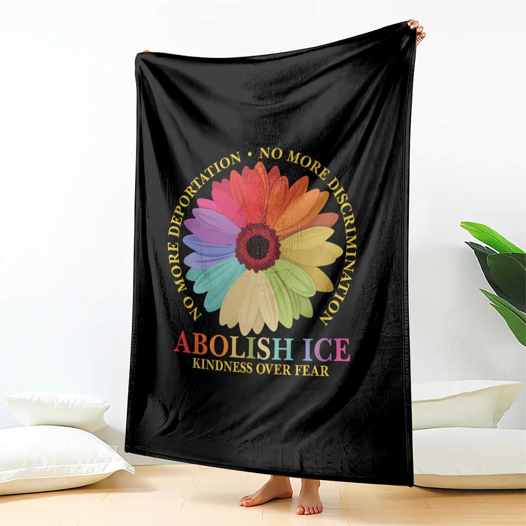 Abolish Ice Throw Blanket No More Deportation No More Discrimmination Kindness Over Fear TS11 Print Your Wear