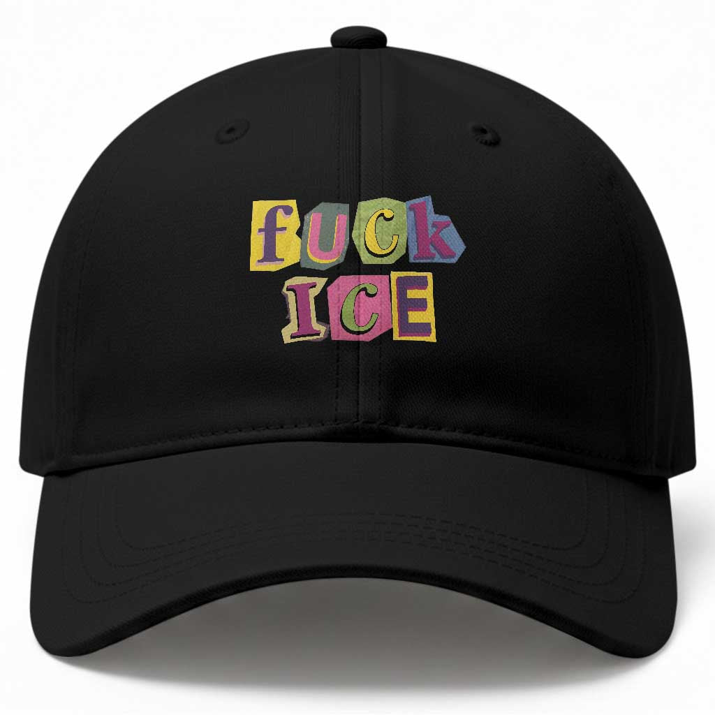 Fck Ice Baseball Cap Immigration Activist Magazine Cutout Paper Graphic TS11 Print Your Wear
