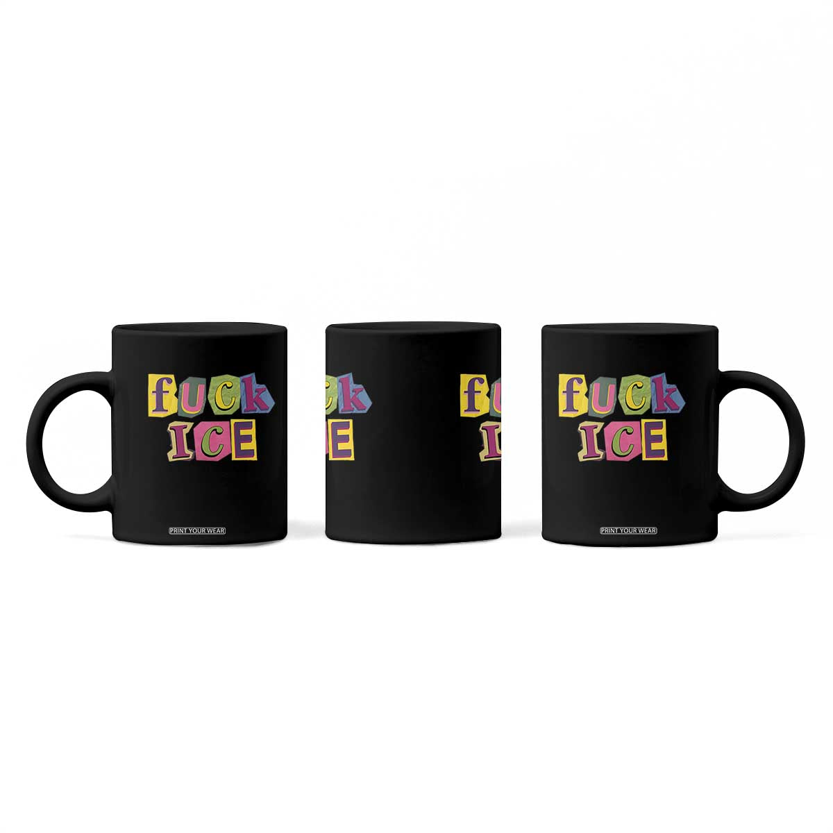 Fck Ice Coffee Mug Immigration Activist Magazine Cutout Paper Graphic TS11 Print Your Wear
