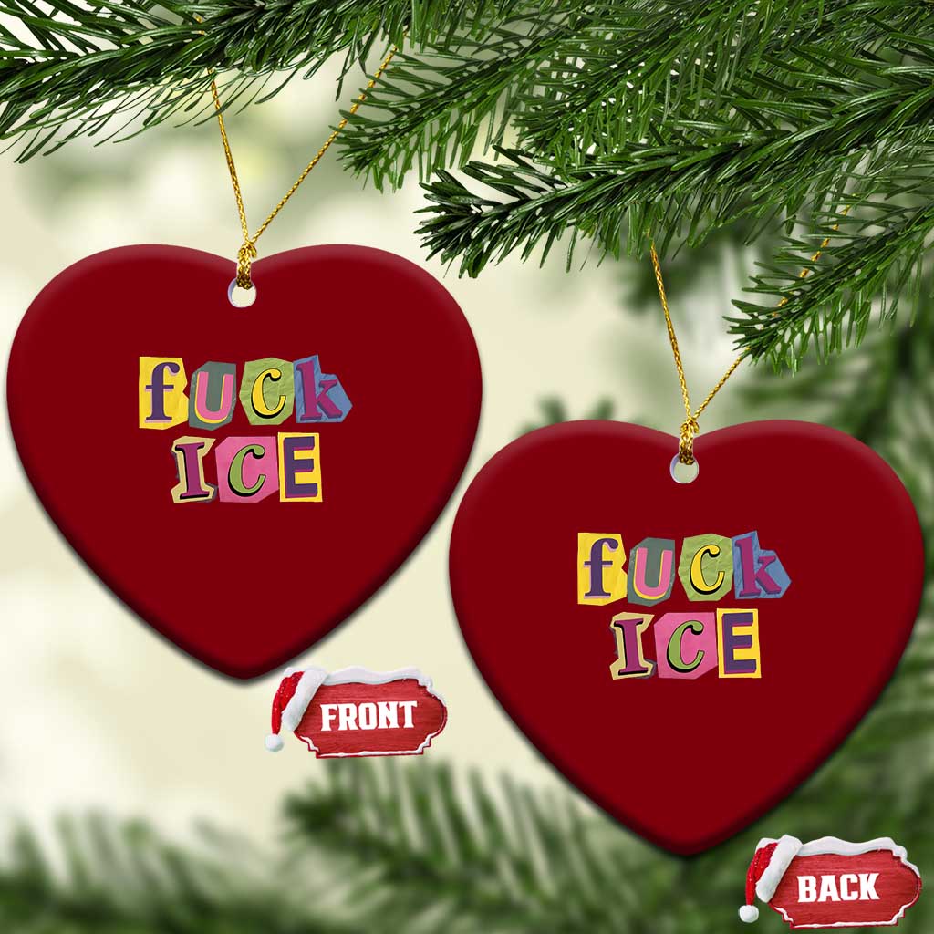 Fck Ice Ceramic Ornament Immigration Activist Magazine Cutout Paper Graphic TS11 Print Your Wear