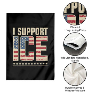 I Support ICE Garden Flag Immigration Officers Vintage American Flag TS11 Print Your Wear