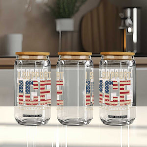 I Support ICE Glass Can Immigration Officers Vintage American Flag TS11 Print Your Wear